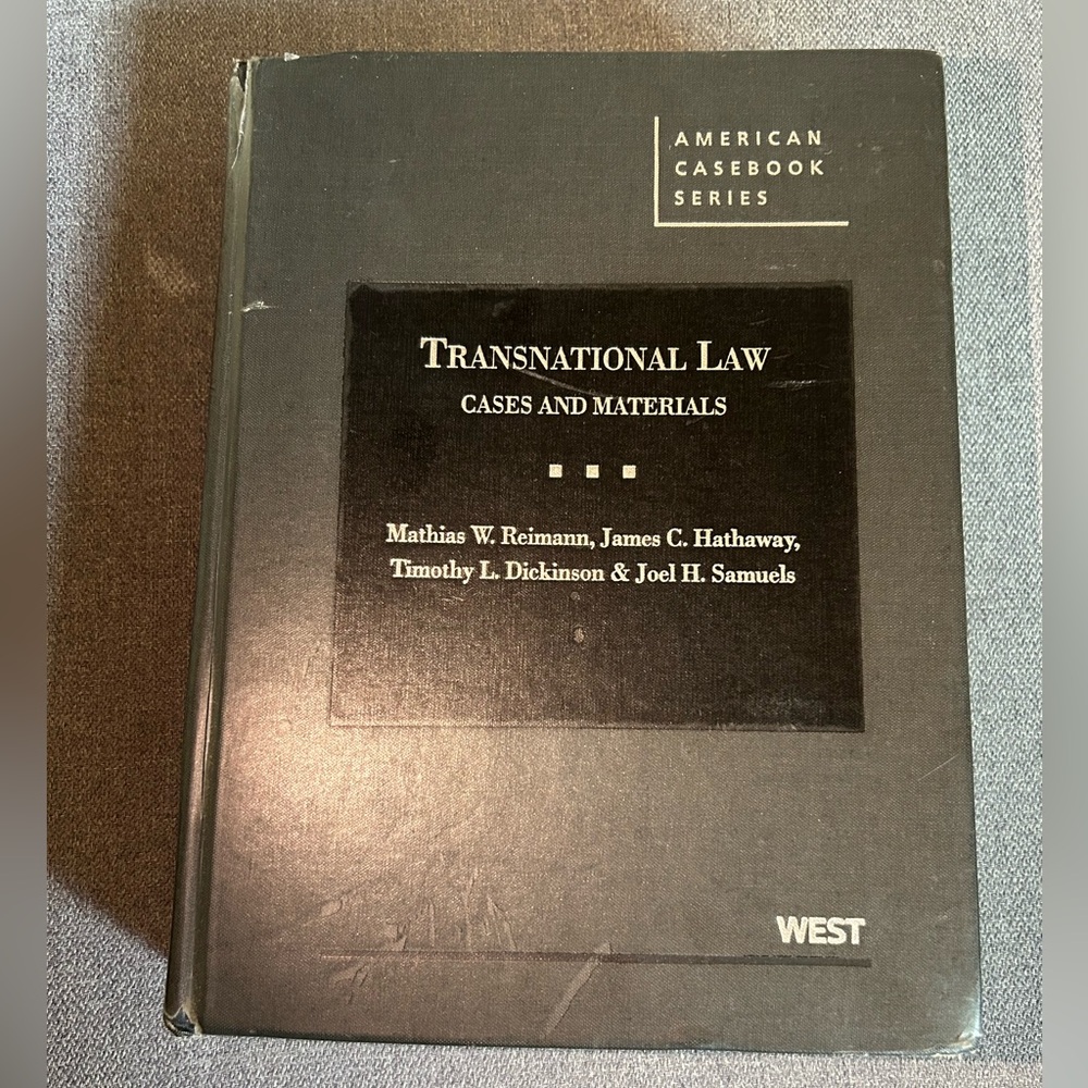 TRANSNATIONAL LAW, CASES AND MATERIALS - Black Hardcover